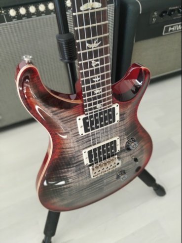 PRS Custom 24 Thin Charcoal Cherry Burst