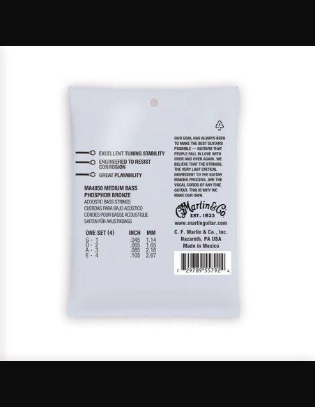 Martin MA4850 Phosphor Bronze 45/105 Muta Corde Basso Acustico