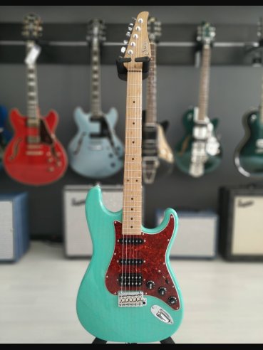 Suhr Classis S Limited Edition Paulownia MP SG Trans Seafoam Green Chitarra Elettrica