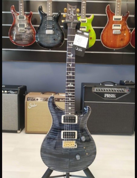 PRS Custom 24 Top 10 Thin Gray Black