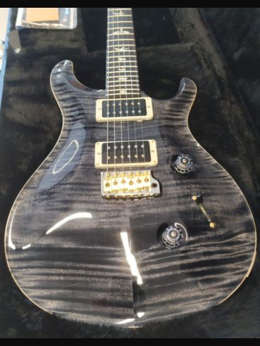 PRS Custom 24 Top 10 Thin Gray Black