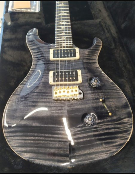 PRS Custom 24 Top 10 Thin Gray Black
