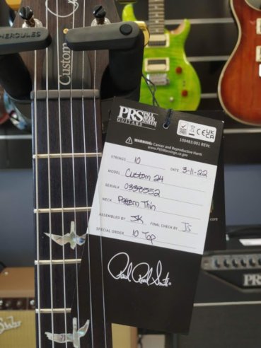 PRS Custom 24 Top 10 Thin Gray Black