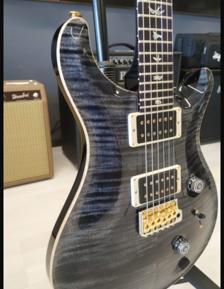 PRS Custom 24 Top 10 Thin Gray Black