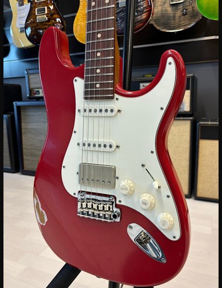 Suhr Custom Limited Edition Classic S Antique Roasted Rosewood HSS Fiesta Red Chitarra Elettrica