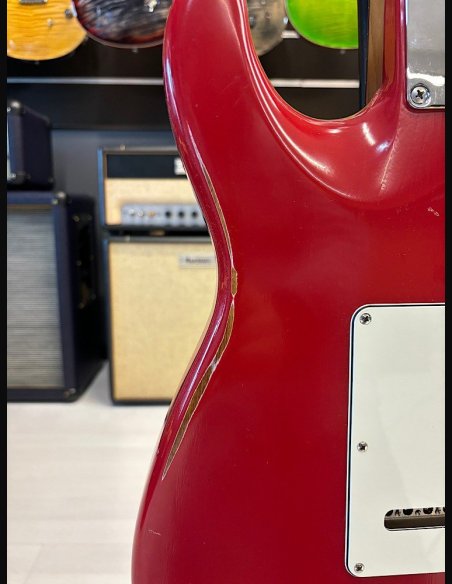 Suhr Custom Limited Edition Classic S Antique Roasted Rosewood HSS Fiesta Red Chitarra Elettrica