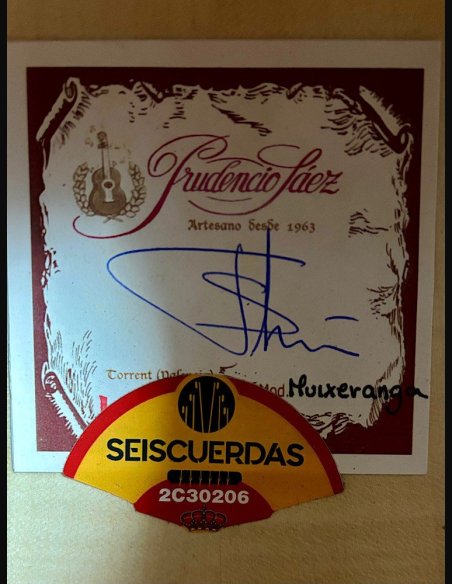 Prudencio Saez Muixeranga C Top Cedro Fasce/Fondo Ebano Bianco Chitarra Classica