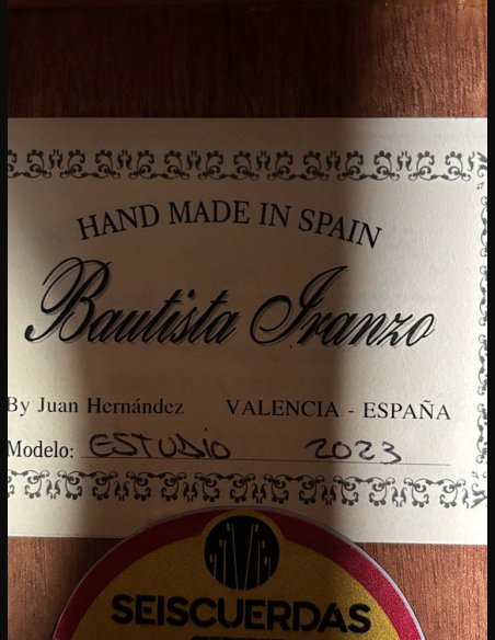 Bautista Iranzo Estudio C Cedro Mongoy Chitarra Classica