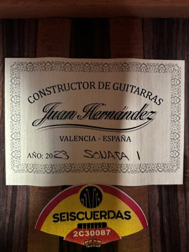 Juan Hernandez Sonata I A Abete Wenge Solid Chitarra Classica