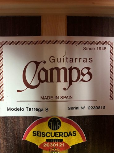 Camps Tarrega A Abete Palissandro Indiano Solid Chitarra Classica