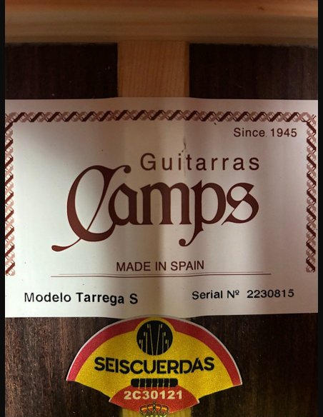 Camps Tarrega A Abete Palissandro Indiano Solid Chitarra Classica