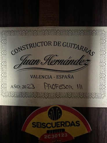 Juan Hernandez Profesor III C Cedro Palissandro Indiano Solid Chitarra Classica