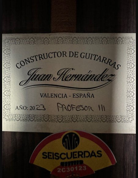 Juan Hernandez Profesor III C Cedro Palissandro Indiano Solid Chitarra Classica