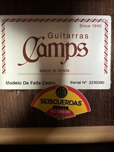 Camps De Falla C Cedro Palissandro Indiano Chitarra Classica