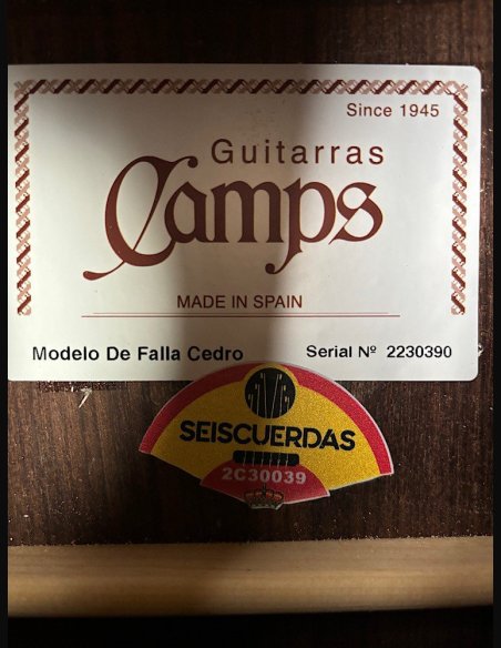 Camps De Falla C Cedro Palissandro Indiano Chitarra Classica