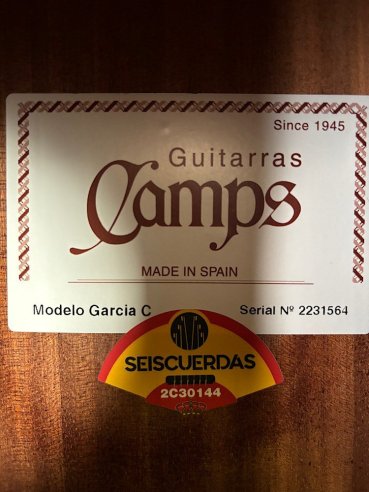 Camps Garcia C Top Cedro Fasce/Fondo Sapele-A Chitarra Classica
