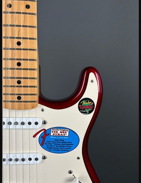 Fender Stratocaster J. Vaughan Tex Mex Candy Apple Red