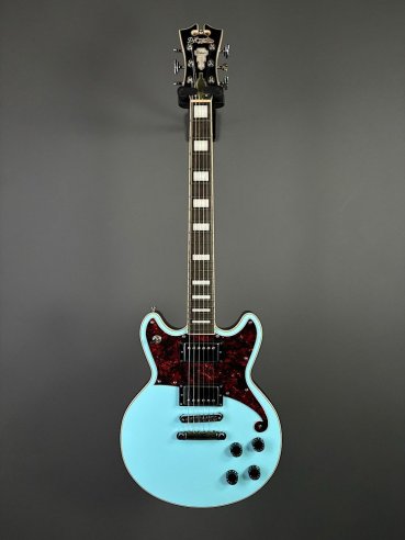 D'Angelico Premier Brighton Sky Blue Chitarra Elettrica Solid Body