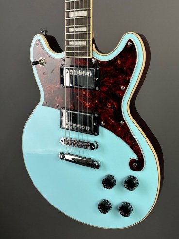 D'Angelico Premier Brighton Sky Blue Chitarra Elettrica Solid Body