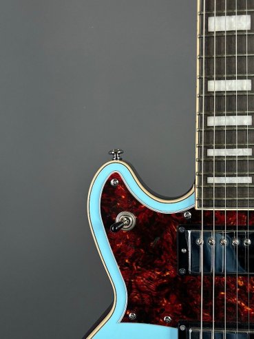 D'Angelico Premier Brighton Sky Blue Chitarra Elettrica Solid Body