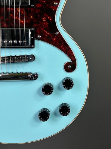 D'Angelico Premier Brighton Sky Blue Chitarra Elettrica Solid Body