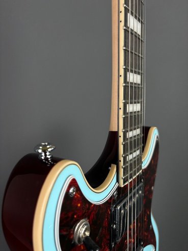 D'Angelico Premier Brighton Sky Blue Chitarra Elettrica Solid Body