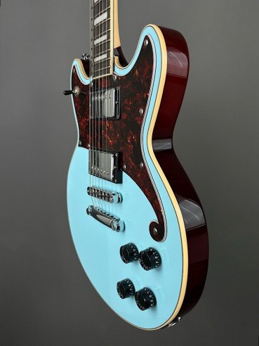 D'Angelico Premier Brighton Sky Blue Chitarra Elettrica Solid Body