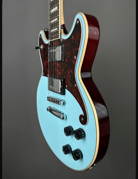 D'Angelico Premier Brighton Sky Blue Chitarra Elettrica Solid Body