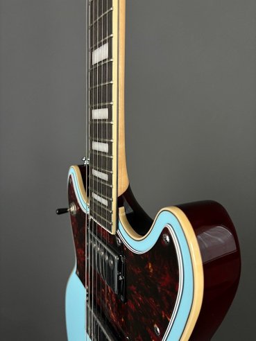 D'Angelico Premier Brighton Sky Blue Chitarra Elettrica Solid Body