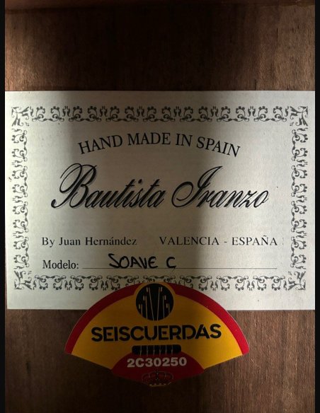 Bautista Iranzo Soave C Cedro Mongoy Chitarra Classica