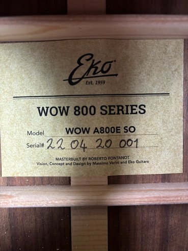 Eko Wow A800E SO Spruce/Ovangkol