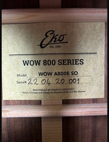 Eko Wow A800E SO Spruce/Ovangkol