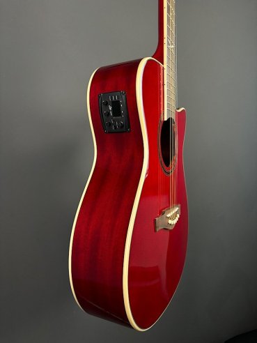Eko NXT A100CE See Through Red Chitarra Folk Elettrificata