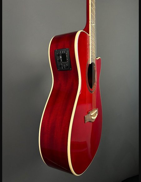 Eko NXT A100CE See Through Red Chitarra Folk Elettrificata