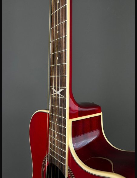 Eko NXT A100CE See Through Red Chitarra Folk Elettrificata