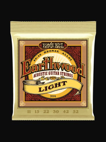 Ernie Ball 2004 Earthwood 80/20 Bronze 011-052 Muta Corde Chitarra Folk