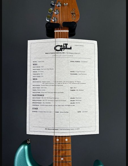 G&L Legend Legacy HSS Sea Foam Metallic