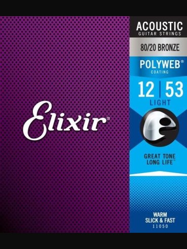 Elixir 11050 Bronze Polyweb Muta 012-053 Chitarra Folk