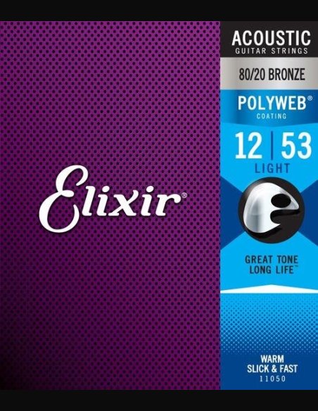 Elixir 11050 Bronze Polyweb Muta 012-053 Chitarra Folk