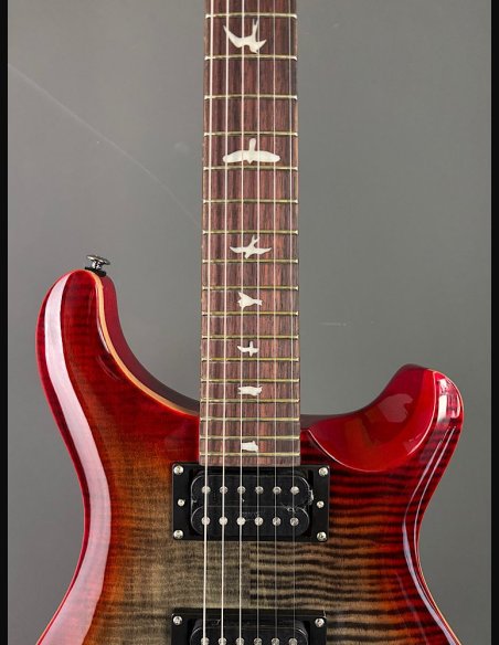 PRS SE Custom 24 Charcoal Cherry Burst
