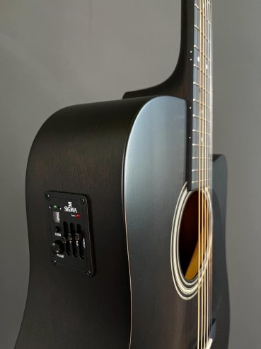 Sigma SE DMCE Black Dreadnought Cutaway