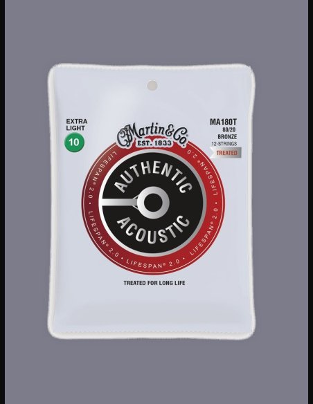 Martin MA180T Treat 80/20 Bronze 12 Strings Muta Corde Chitarra Folk