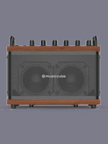 Music Cube Tiny Box D2 Oak Brown 50 W Multi Functional PA
