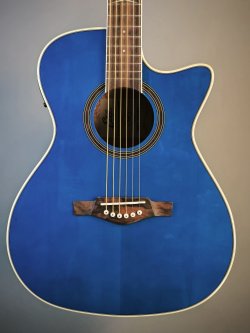 Eko NXT A100CE See Through Blue Chitarra Folk Elettrificata