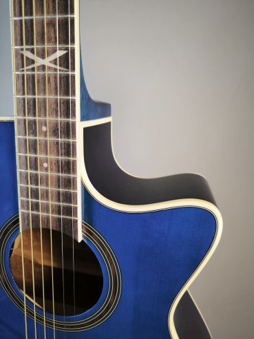 Eko NXT A100CE See Through Blue Chitarra Folk Elettrificata