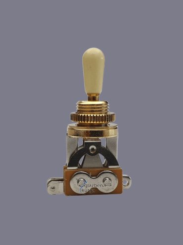 Parts Planet BTG GD IV Selettore 3 Posizioni tipo Gibson Dorato Pomello Crema
