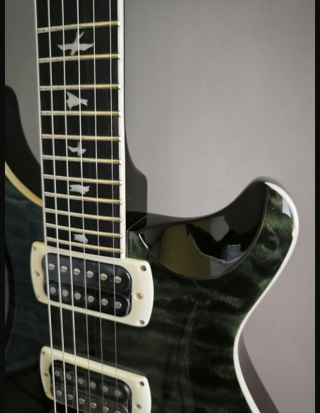 PRS SE Custom 24 Quilt Teal Black SN:CTIH044056