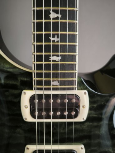 PRS SE Custom 24 Quilt Teal Black SN:CTIH044056