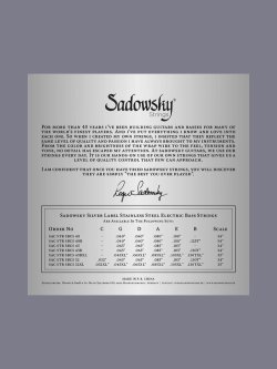 Sadowsky Silver Label Eletric Bass 4 St 045-105 2