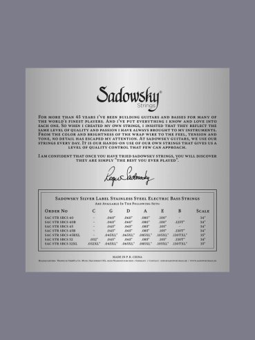 Sadowsky Silver Label Eletric Bass 5 St 045-130T